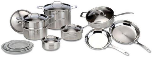 DeLonghi CS 14FL 14 Pc. Cookware Set Florence Pattern Silver