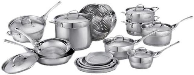 DeLonghi CS 17GE 17 Pc. Cookware Set Genoa Pattern Silver Newegg