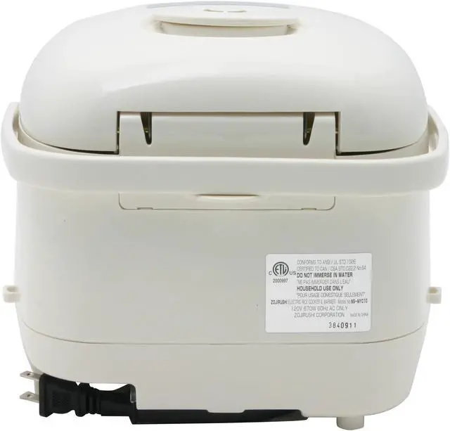 Alt view image 6 of 8 - ZOJIRUSHI NS-MYC10 White 5.5 cups Rice Cooker