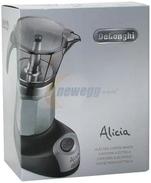 Alt view image 12 of 12 - DeLonghi EMK6 Electric Moka Espresso Maker Silver/Black