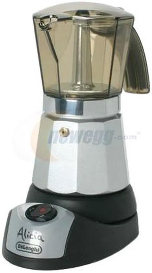 Alt view image 4 of 12 - DeLonghi EMK6 Electric Moka Espresso Maker Silver/Black