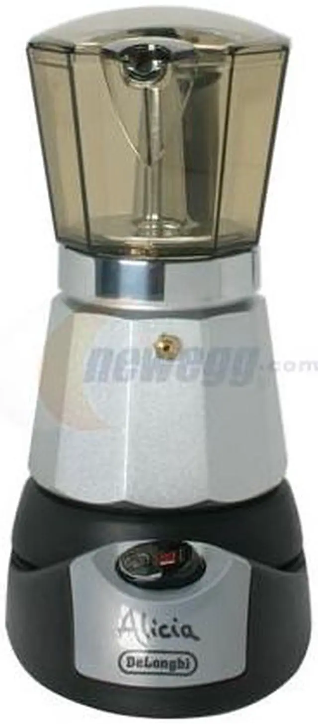 Alt view image 3 of 12 - DeLonghi EMK6 Electric Moka Espresso Maker Silver/Black