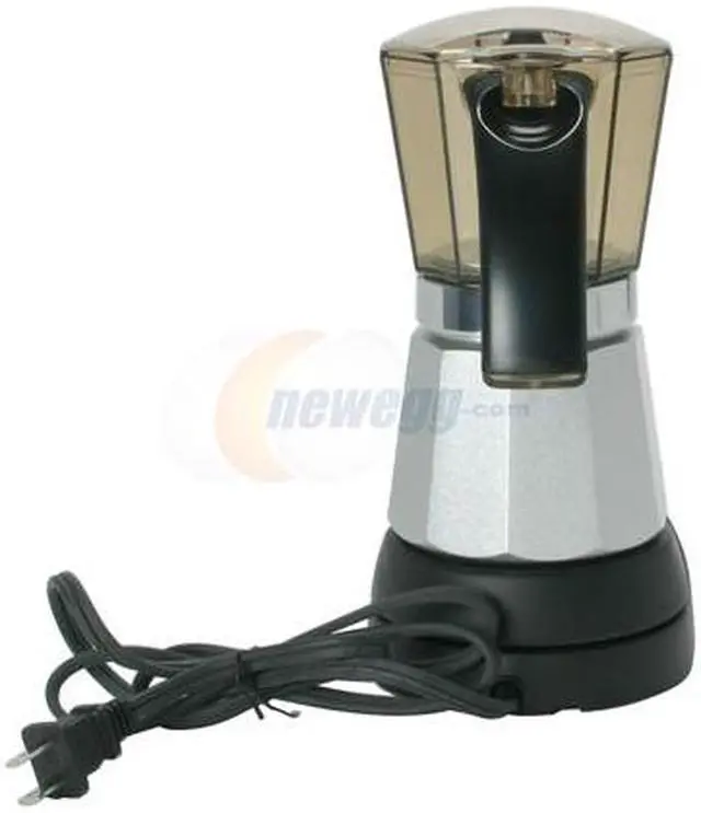 Alt view image 6 of 12 - DeLonghi EMK6 Electric Moka Espresso Maker Silver/Black