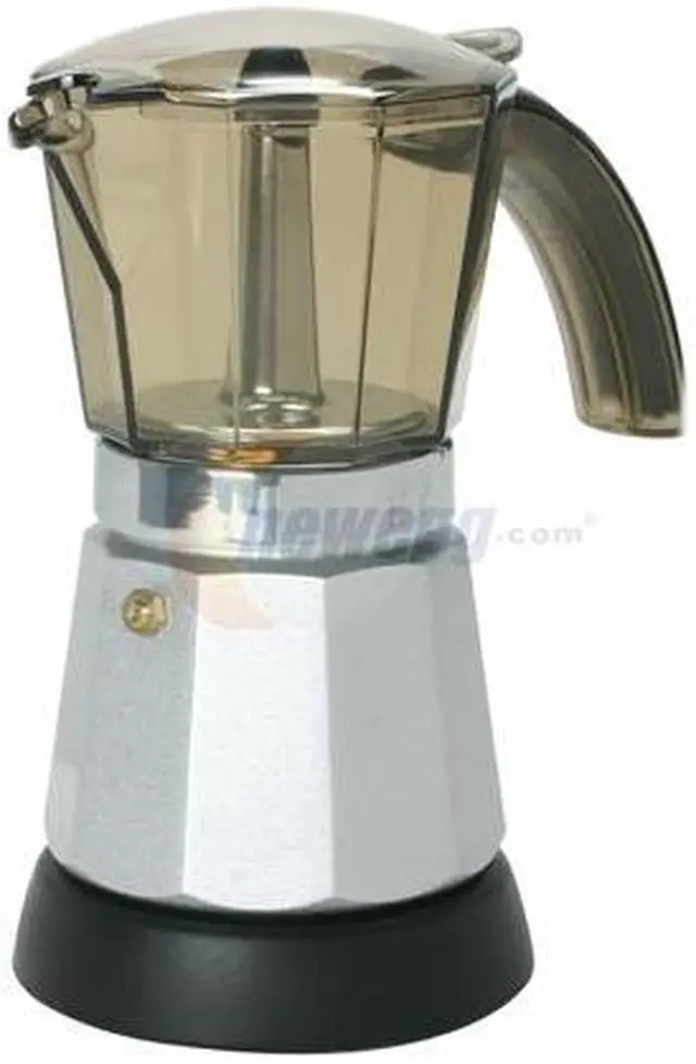 Alt view image 8 of 12 - DeLonghi EMK6 Electric Moka Espresso Maker Silver/Black
