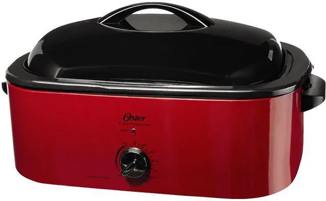 Main image of Oster CKSTROSMK18 Red Smoker Roaster Oven, 16-Quart