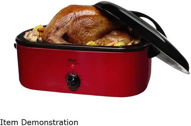 Alt view image 5 of 6 - Oster CKSTROSMK18 Red Smoker Roaster Oven, 16-Quart