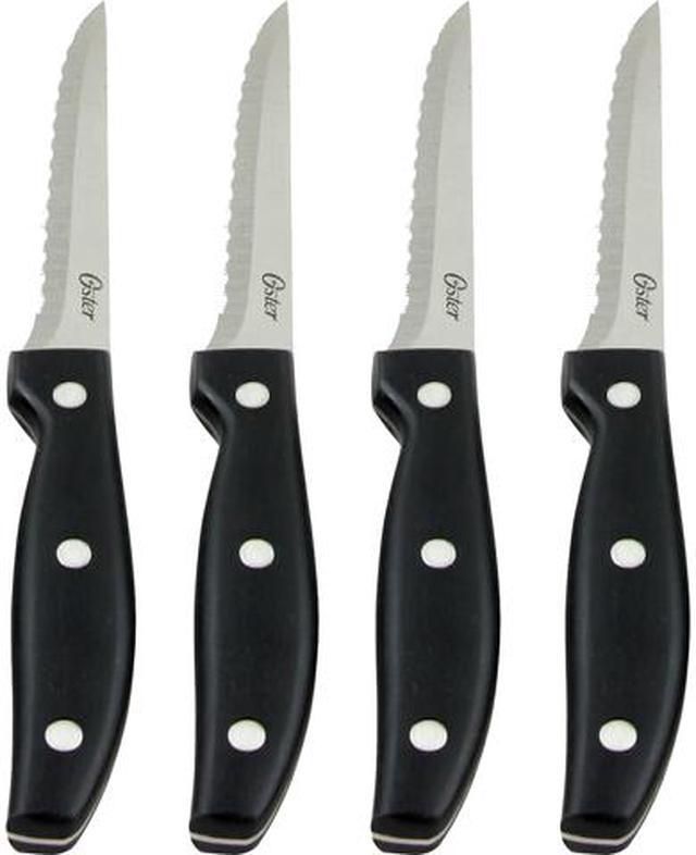 OSTER Stainless Steel Modern Jumbo Steak Knife Set #248 Set of 4 (5 Blade)