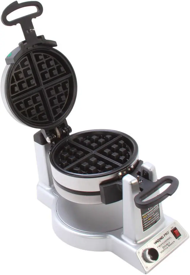Alt view image 6 of 7 - Waring Pro WMK600 Stainless Steel Double Belgian-Waffle Maker