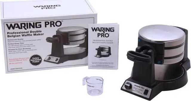 Alt view image 11 of 11 - Waring Pro WWM1200PC Stainless Steel Double Belgian Waffle Maker