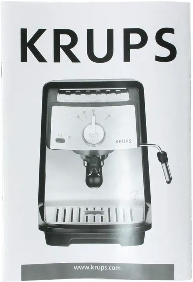 Alt view image 10 of 11 - Krups XP4030 Pump Espresso Machine Black with Stainless Steel