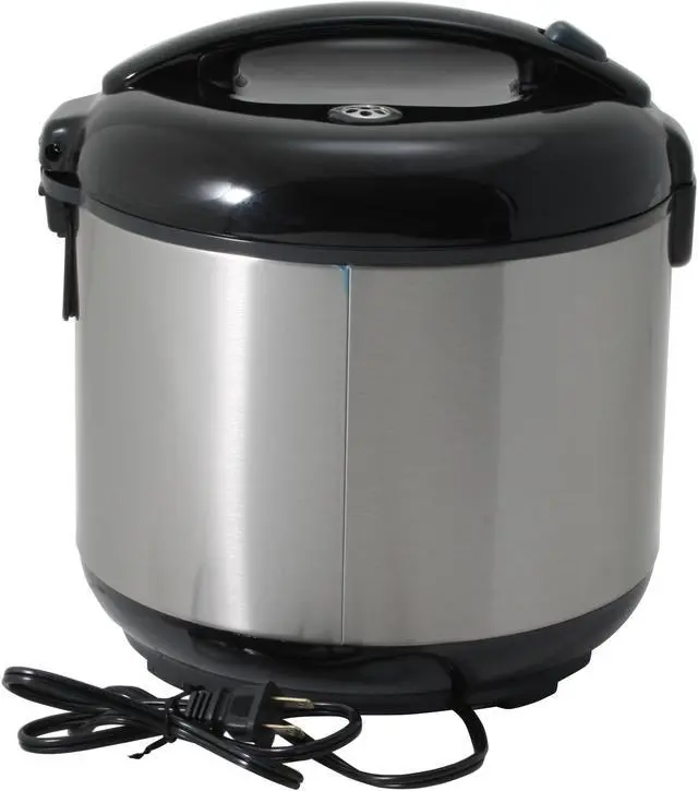 Alt view image 6 of 14 - KRUPS FDH212-76 Black/Stainless Steel 10-Cup Automatic Rice Cooker