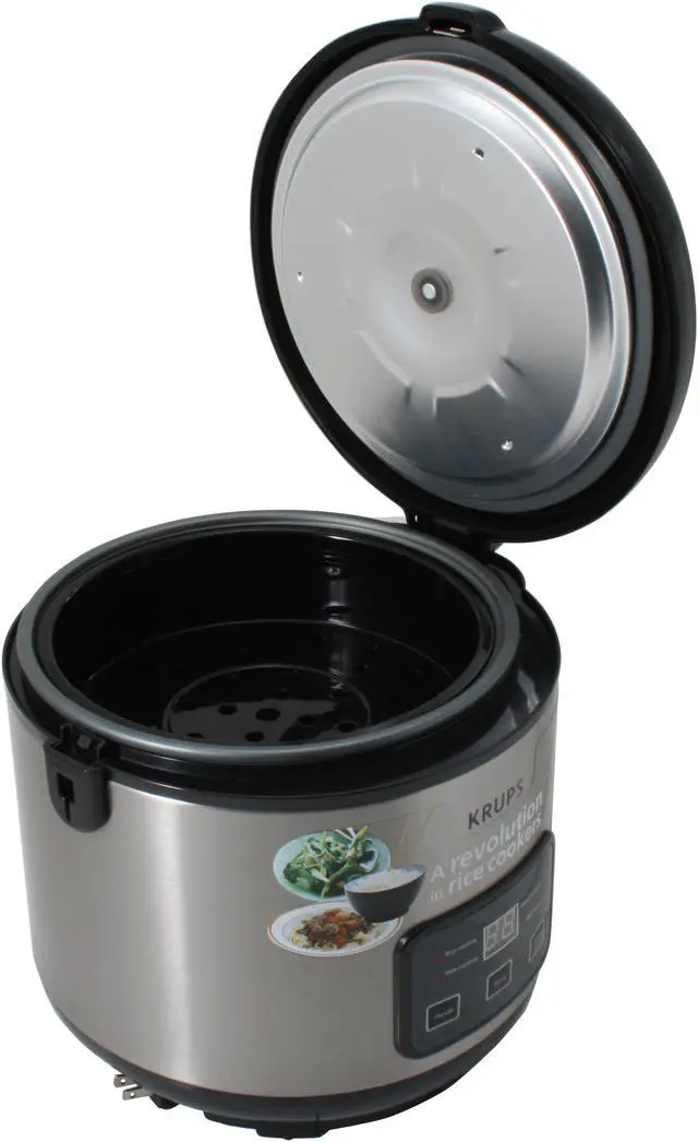 Alt view image 7 of 14 - KRUPS FDH212-76 Black/Stainless Steel 10-Cup Automatic Rice Cooker