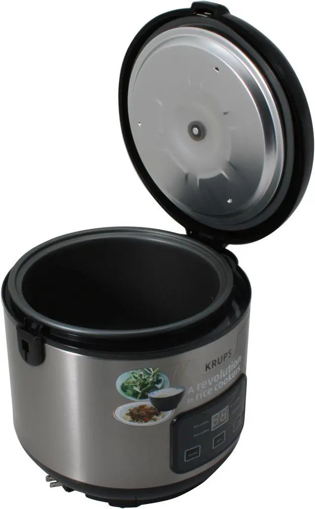 Alt view image 8 of 14 - KRUPS FDH212-76 Black/Stainless Steel 10-Cup Automatic Rice Cooker
