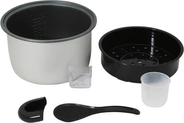Alt view image 12 of 14 - KRUPS FDH212-76 Black/Stainless Steel 10-Cup Automatic Rice Cooker