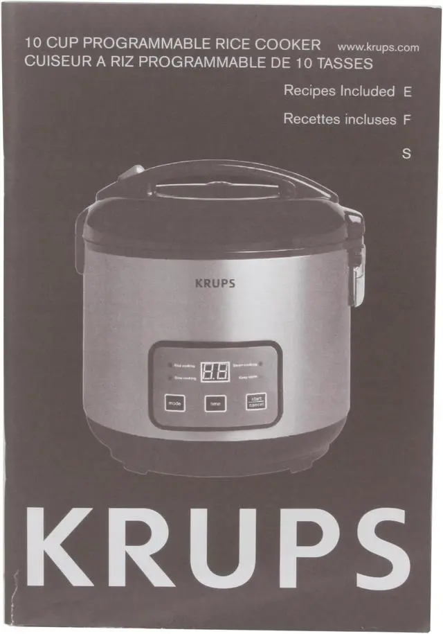 Alt view image 13 of 14 - KRUPS FDH212-76 Black/Stainless Steel 10-Cup Automatic Rice Cooker