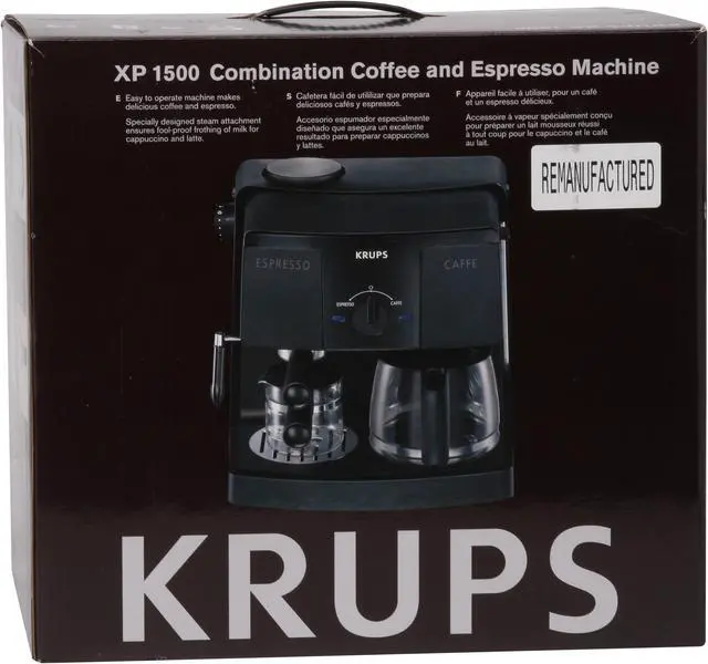 Alt view image 10 of 10 - KRUPS XP1500 Combination Coffee & Espresso Machine Black