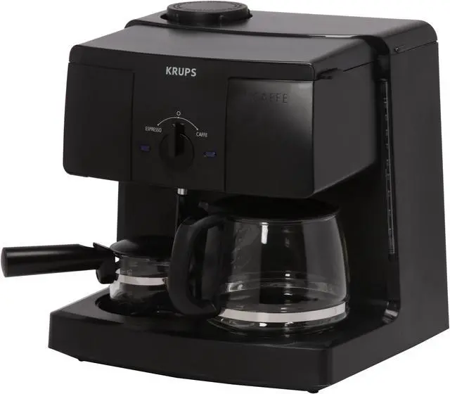 Alt view image 2 of 10 - KRUPS XP1500 Combination Coffee & Espresso Machine Black