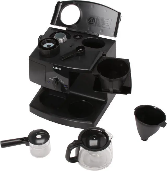 Alt view image 7 of 10 - KRUPS XP1500 Combination Coffee & Espresso Machine Black