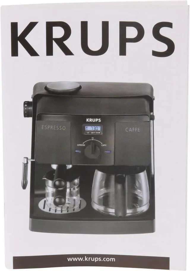 Alt view image 9 of 10 - KRUPS XP1500 Combination Coffee & Espresso Machine Black