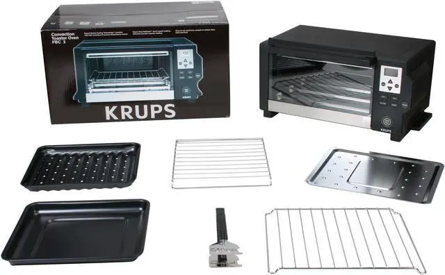 Alt view image 5 of 5 - KRUPS FBC2 Black 6-Slice Digital Convection Toaster Oven