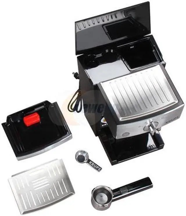 Alt view image 4 of 5 - KRUPS XP5220 Precise Tamp Espresso Machine Silver/Black