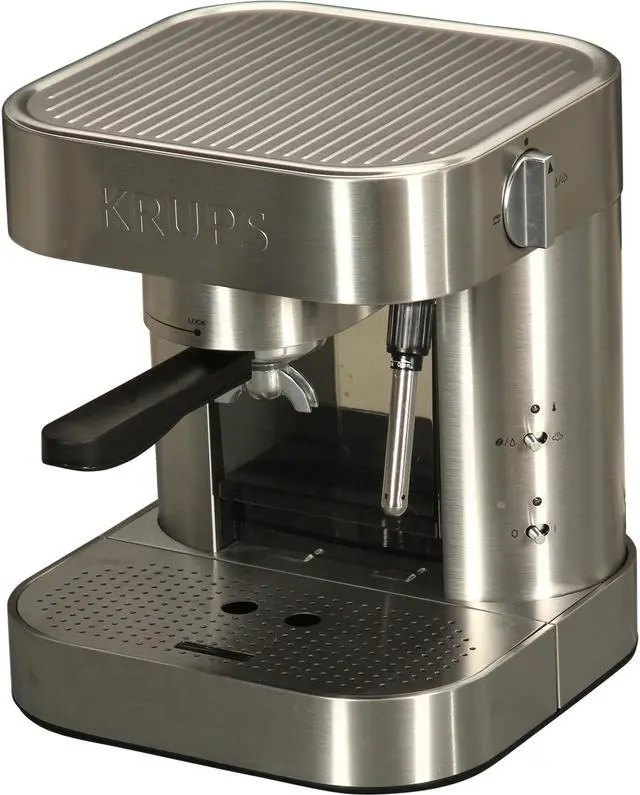 Alt view image 2 of 6 - KRUPS XP601050 Mechanical Pump Espresso Silver