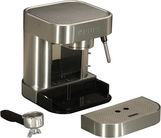 Alt view image 5 of 6 - KRUPS XP601050 Mechanical Pump Espresso Silver