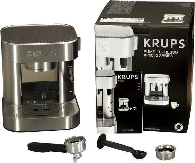 Alt view image 6 of 6 - KRUPS XP601050 Mechanical Pump Espresso Silver
