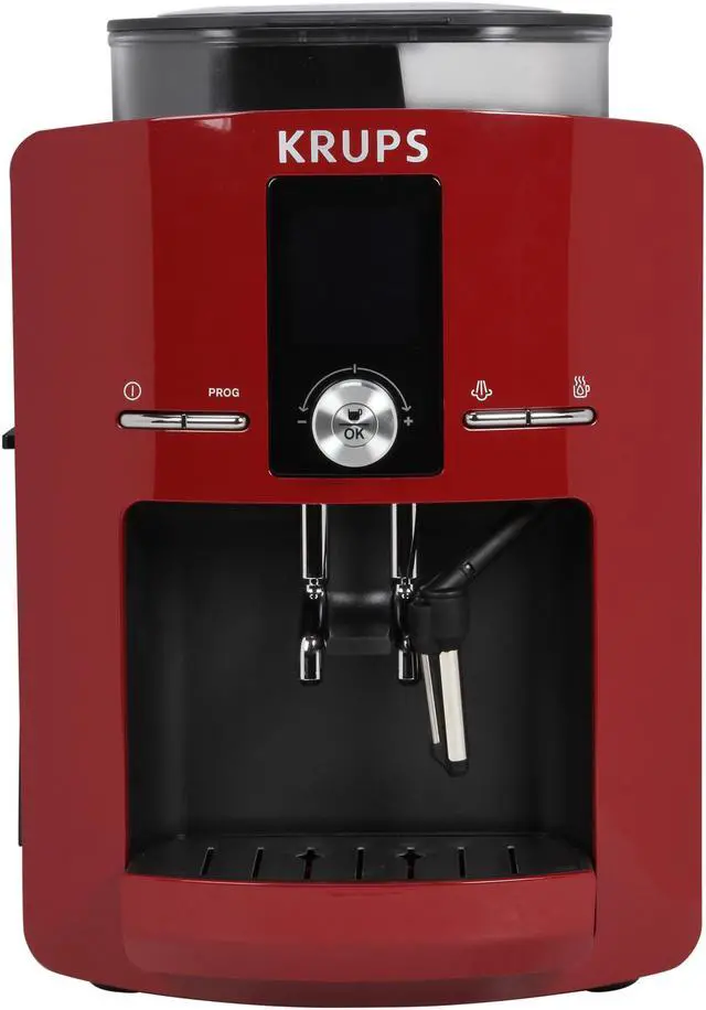 Alt view image 2 of 8 - KRUPS EA8255J4 Espresseria Full Automatic Espresso Machine Red