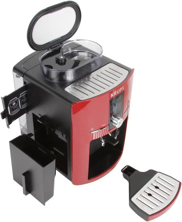 Alt view image 6 of 8 - KRUPS EA8255J4 Espresseria Full Automatic Espresso Machine Red