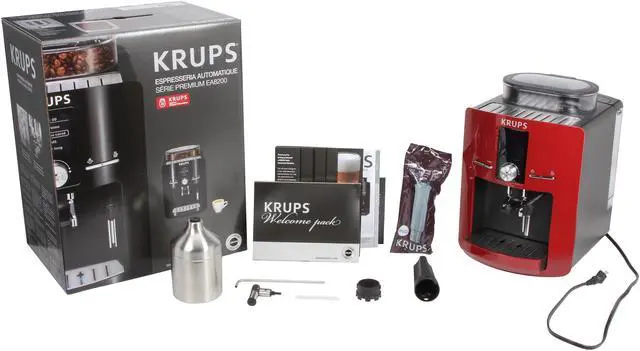 Alt view image 8 of 8 - KRUPS EA8255J4 Espresseria Full Automatic Espresso Machine Red