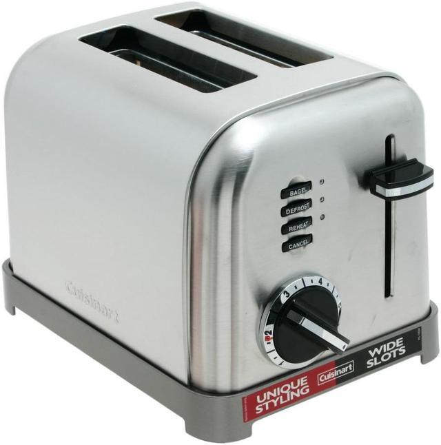 4-Slice Classic Metal Toaster (Black & Brushed Stainless Steel