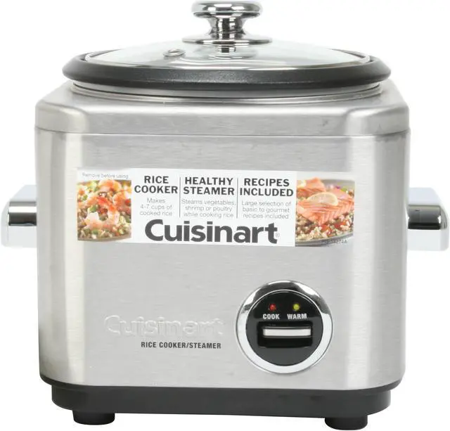 Alt view image 5 of 9 - Cuisinart 4-Cup Stainless Steel Rice Cooker CRC-400