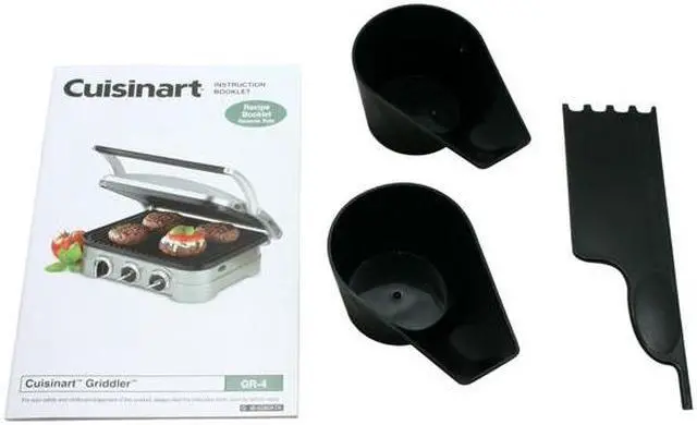Alt view image 11 of 12 - Cuisinart GR-4N 5-in-1 Griddler, Silver, Black Dials