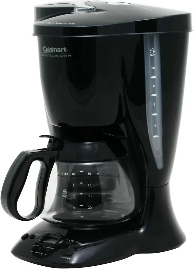 Alt view image 3 of 10 - Cuisinart DGB-300BK Black Grind and Brew 10-Cup Automatic Coffeemaker