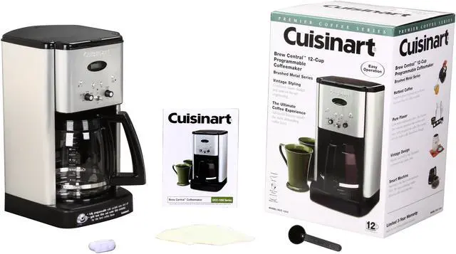 Alt view image 6 of 6 - Cuisinart DCC-1200 Brushed Stainless Brew Central 12-Cup Programmable Coffeemaker