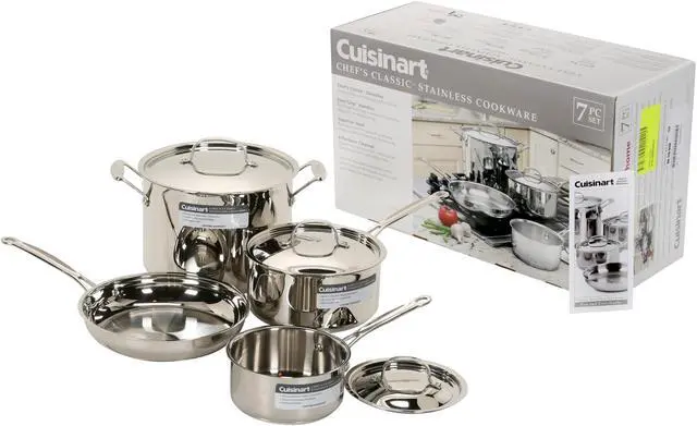 Alt view image 8 of 8 - Cuisinart 7-Piece Chef's Classic Cookware Set