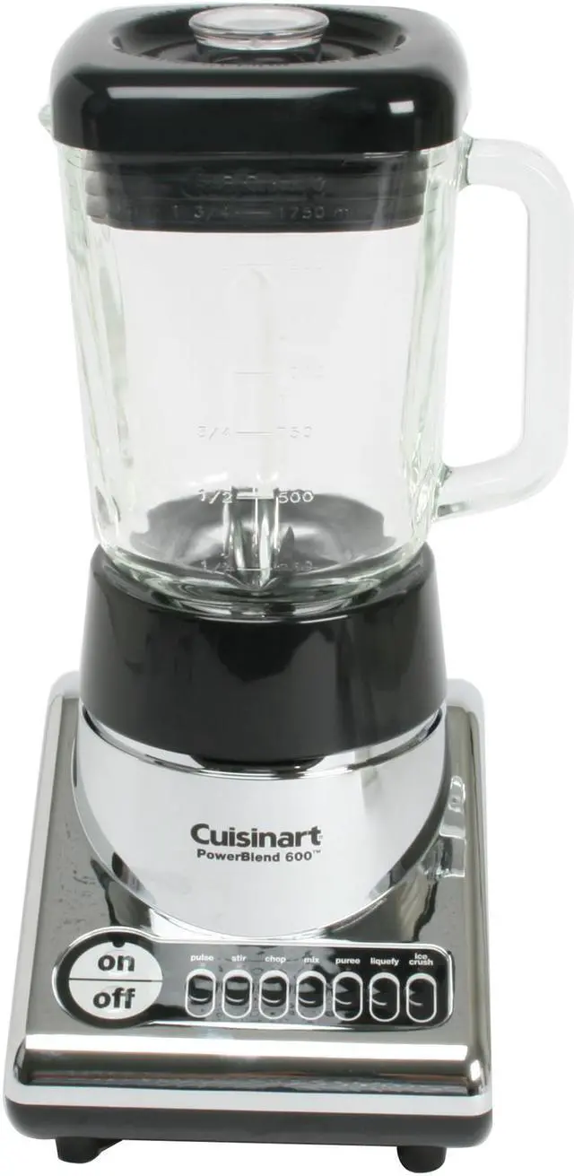Alt view image 6 of 7 - Cuisinart SPB-10CH PowerBlend 600-Watt 56-Ounce Blender, Chrome and Black