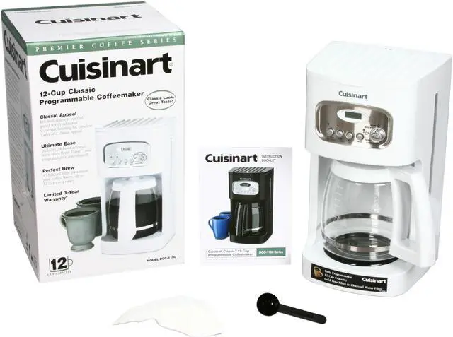 Alt view image 6 of 6 - Cuisinart DCC-1100 White 12-Cup Programmable Coffeemaker