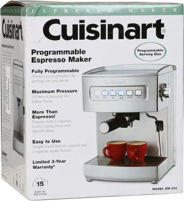 Alt view image 19 of 19 - Cuisinart Programmable Espresso Maker, Stainless Steel EM-200