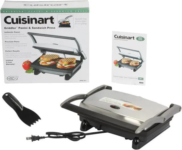 Alt view image 5 of 5 - Cuisinart GR-1 Stainless Steel Griddler Panini & Sandwich Press