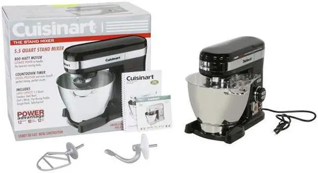 Alt view image 9 of 9 - Cuisinart 5.5 Quart Stand Mixer (Black) - Sm-55bk