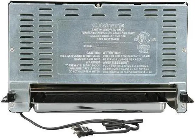 Alt view image 4 of 5 - Cuisinart TOB-155 Black Toaster Oven Black Stainless