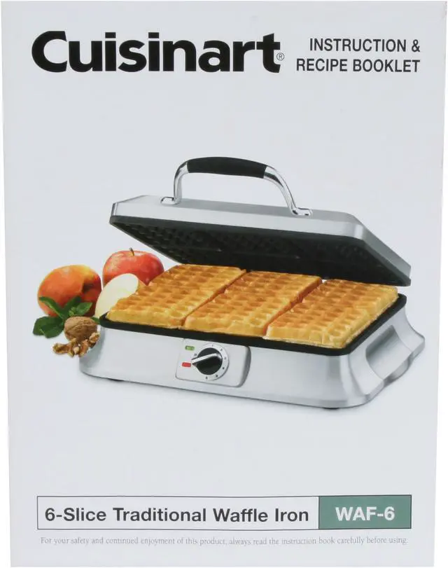 Alt view image 12 of 13 - Cuisinart WAF-6 Stainless Steel Traditional Waffle Iron