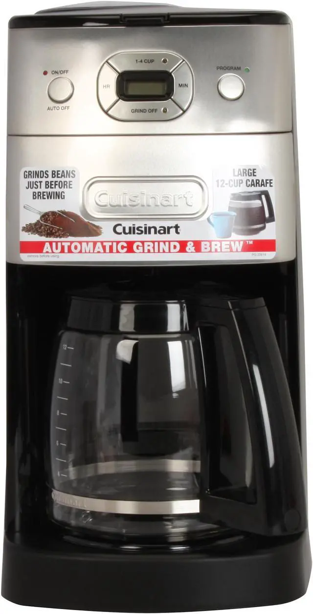 Alt view image 5 of 8 - Cuisinart DGB-625BC Chrome Grind & Brew 12-Cup Automatic Coffeemaker