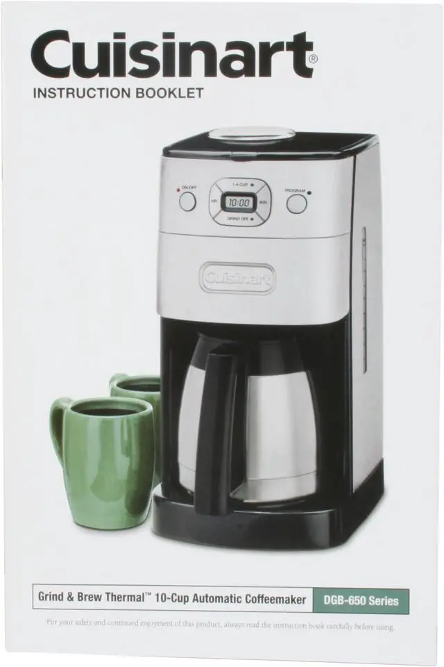 Alt view image 9 of 10 - Cuisinart DGB-650BC Chrome Grind-and-Brew Thermal 10-Cup Automatic Coffeemaker