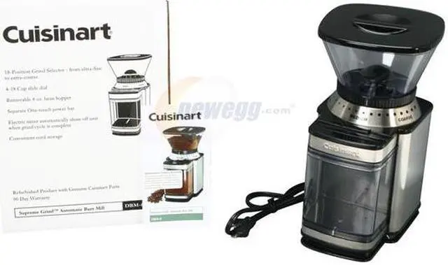 Alt view image 6 of 6 - Cuisinart DBM-8FR Stainless Steel Supreme Grind Automatic Burr Mill