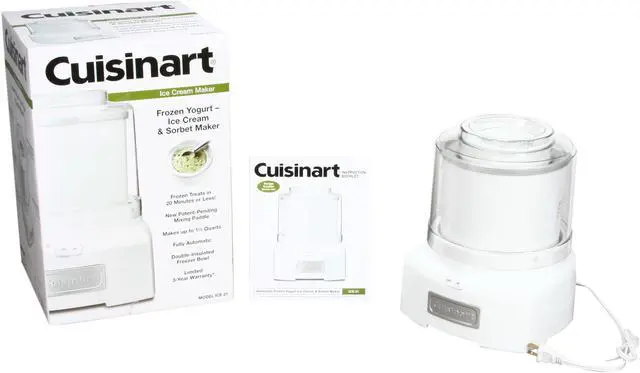 Alt view image 5 of 5 - Cuisinart ICE-21 1.5 Quart Frozen Yogurt-Ice Cream Maker (White)