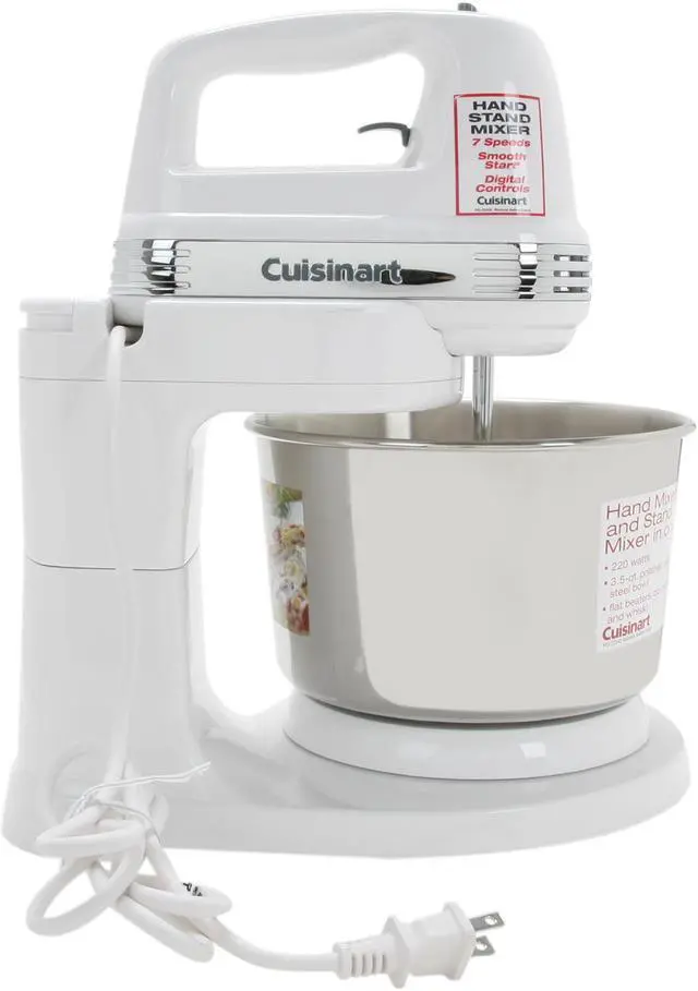 Alt view image 4 of 8 - Cuisinart HSM-70FR Power Advantage Hand/Stand Mixer White