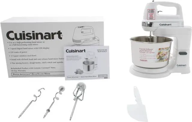 Alt view image 8 of 8 - Cuisinart HSM-70FR Power Advantage Hand/Stand Mixer White